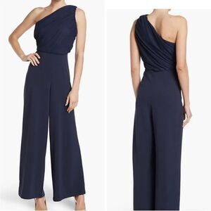 LOVE BY DESIGN One-shoulder Wide Leg Jumpsuit Size M